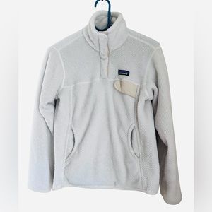 Patagonia Re-Tool Snap-T Fleece Pullover Women's S Off White/Raw Linen Polartec